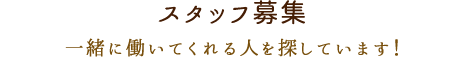 スタッフ募集